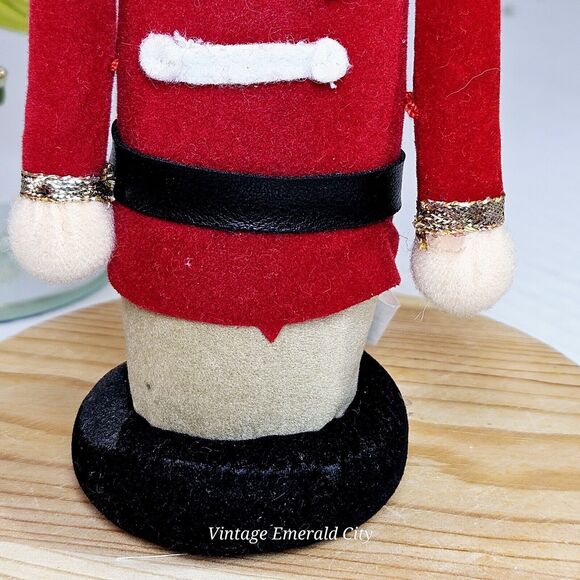 Vtg Christmas Ornaments Dolls Stuffed Pillows Set Of 2 Angel Nutcracker Soldier - Picture 14 of 15